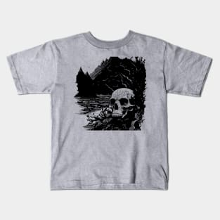 skull landscape Kids T-Shirt